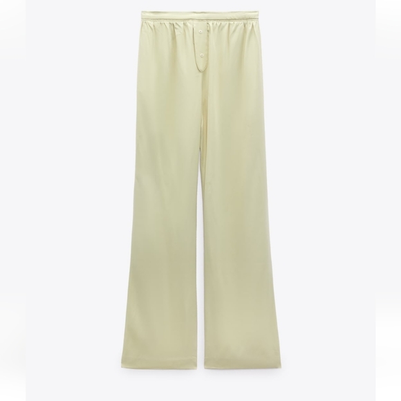 ZARA Matching Set * Satin Effect Blazer & Wide Pants - Picture 15 of 16